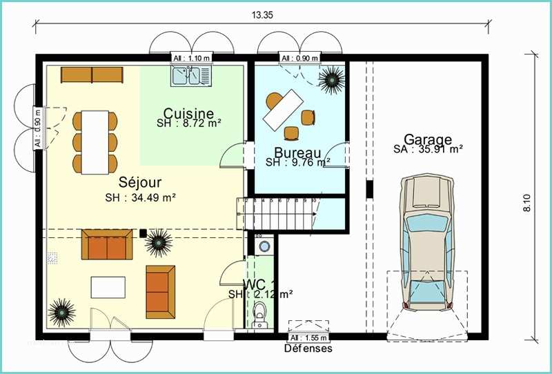 Plan Petite Maison Etage Plan De Maison F3 Avec Garage