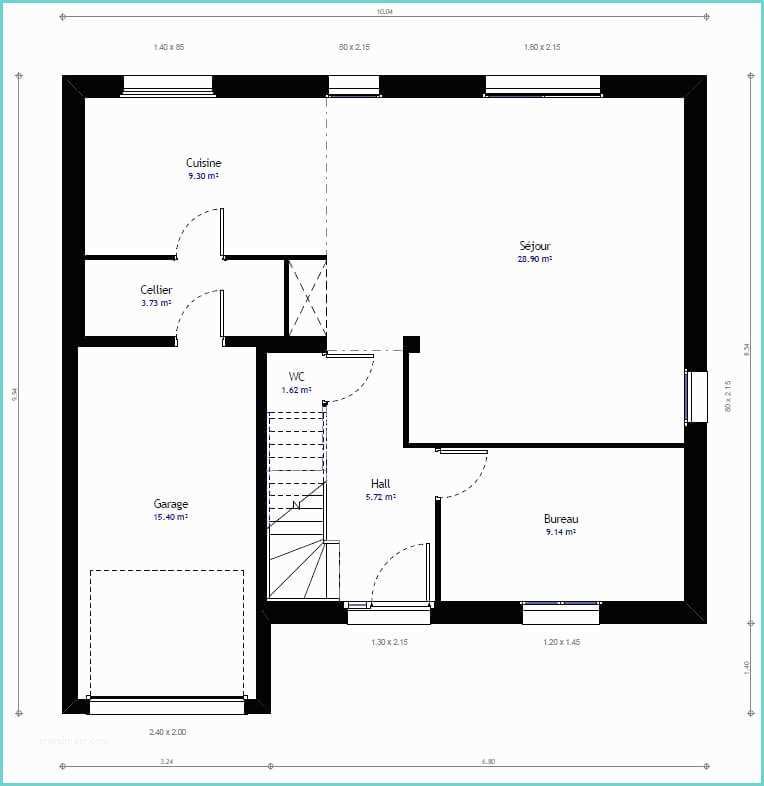 Plan Petite Maison Etage Plan Maison Individuelle 4 Chambres 39 Habitat Concept
