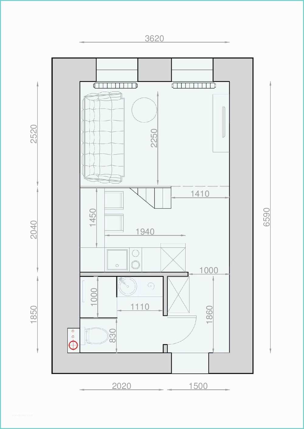Plan Salle De Bain 15m2 Plans Pour Aménager Et Décorer Un Appartement De 30m2