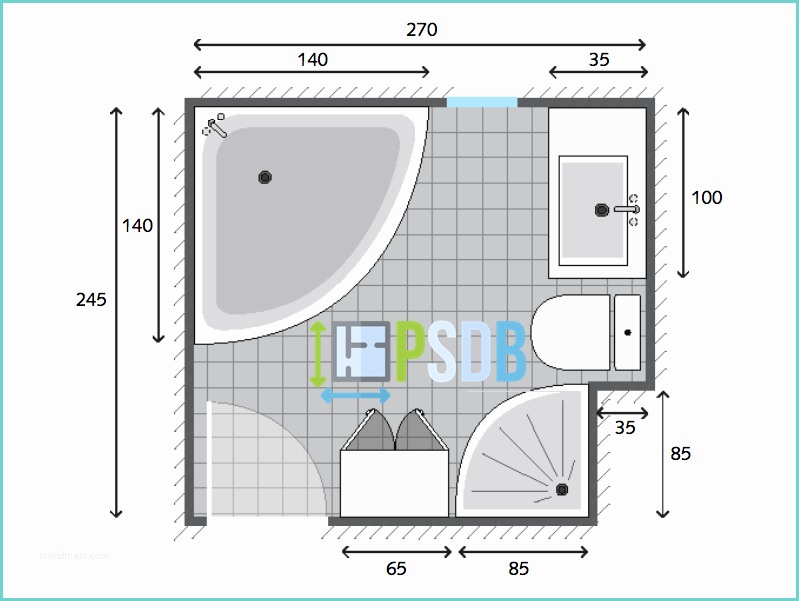 Plan Salle De Bain 3m2 [plan] Plan Salle De Bain De 6 3m2 Modèle Et Exemple D