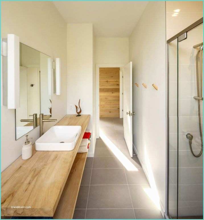 idee decoration salle de bain plan de travail de salle de bain en bois