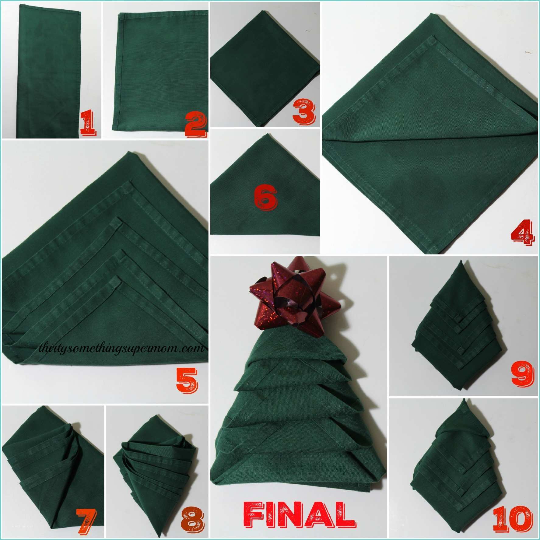 Pliage De Serviette Pour Noel 2 How to Fold Napkins Into Christmas Trees