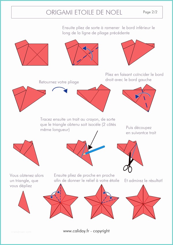 Pliage Etoile De Noel origami Facile Etoile De Noel