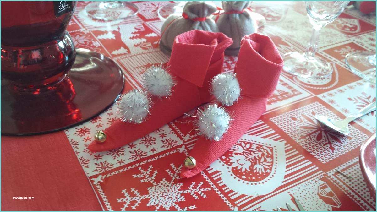 Pliage Serviette Chausson De Noel La Table De Noël Traditionnelle Lcdc