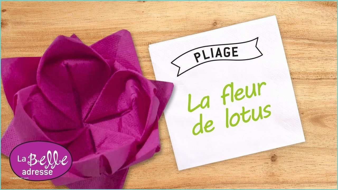 Pliage Serviettes En Papier Pliage De Serviette En Papier Fleur De Lotus