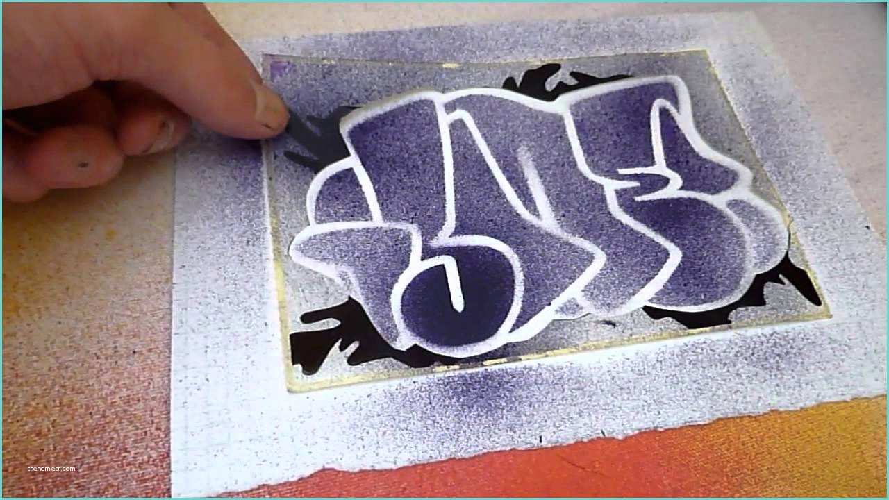 Pochoir Street Art Imprimer [graffiti Tuto 2] Lettrage En 2 Couleurs Sur Sticker Au
