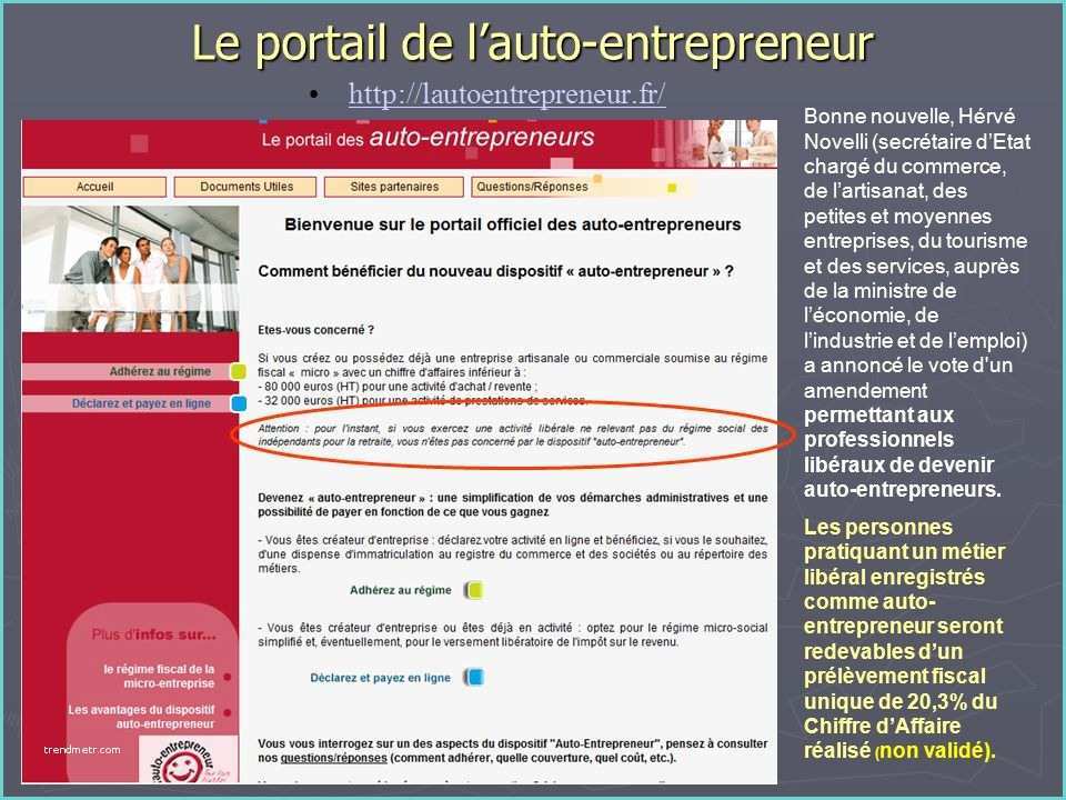 Portail Officiel Des Autoentrepreneurs Réunion D’information Et De Travail Le 20 01 09 Ppt