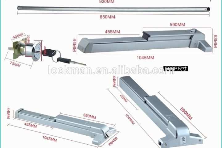 Porte Barre Anti Panique Portes De sortie De Secours Verrouillage Push sortie Barre