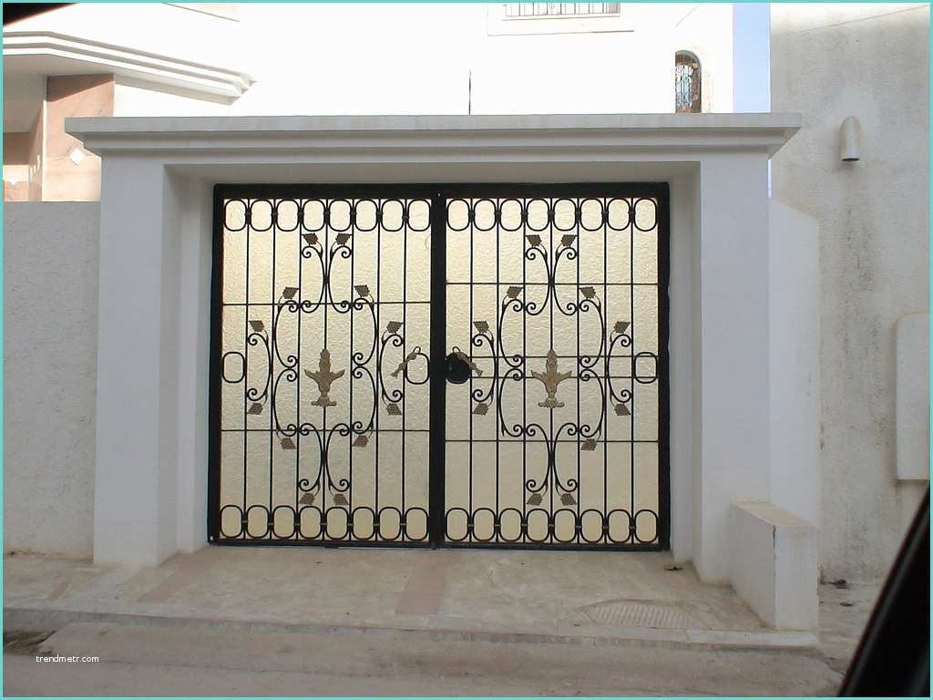 Porte Fer forg Moderne En Tunisie Style De Porte Exterieure En Fer forgé