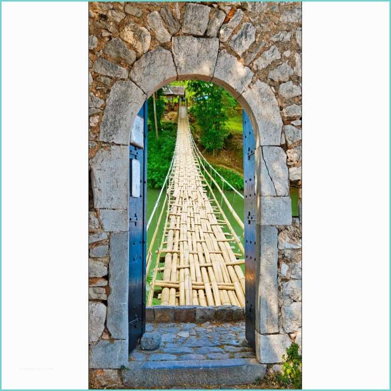 Poster Geant Trompe Loeil Sticker Mural Trompe L Oeil Passerelle Stickers Autocollants