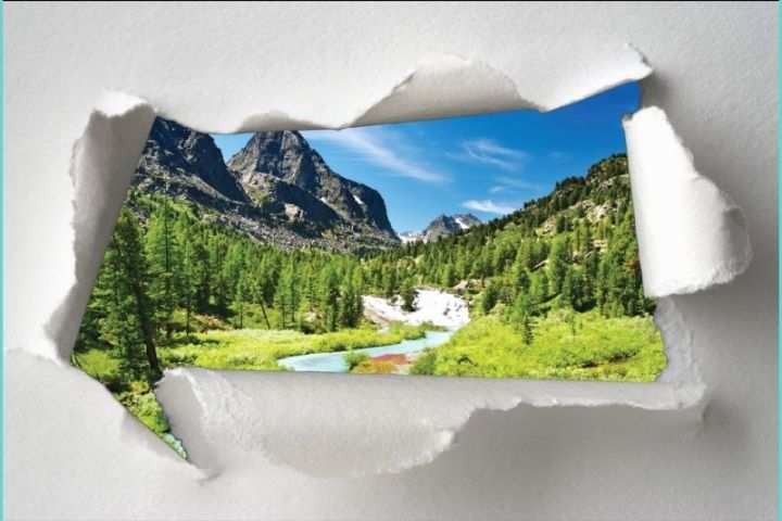 Poster Geant Trompe Loeil Sticker Trompe L Oeil Paysage Art Déco Stickers