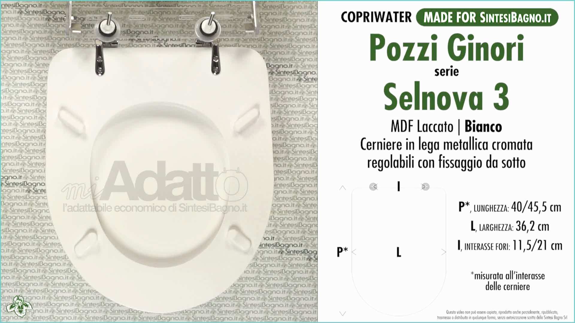 Pozzi Ginori Selnova 3 sospesi Scheda Tecnica Copriwater Economico Per Vaso Selnova 3 Pozzi Ginori