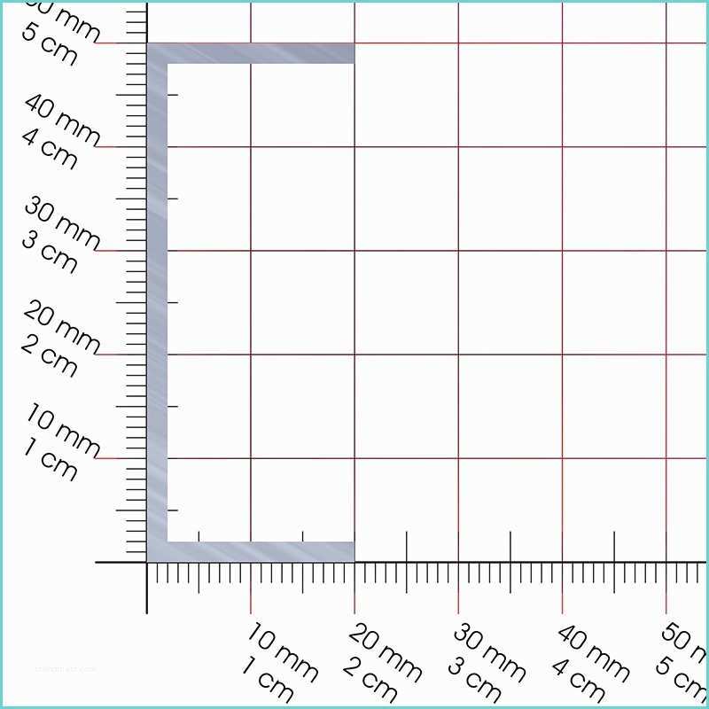 Profil Alu En U 50 X 50 20 X 50 X 20 X 2 Mm Alu U Profil 3d Alu Line Shop