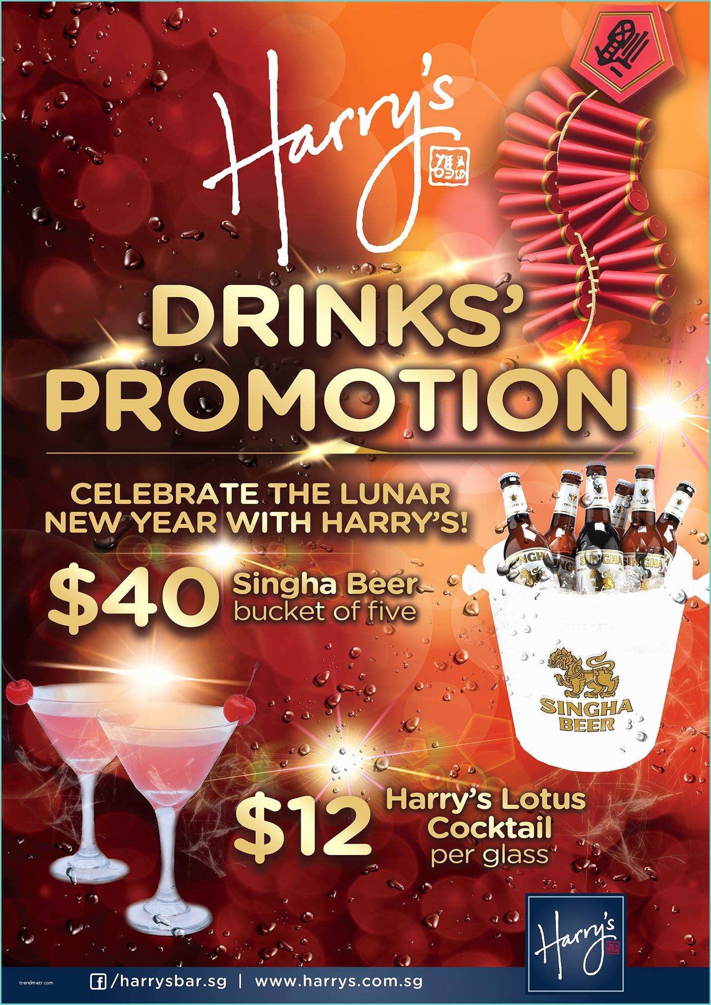 Promotion Ideas for Bars Harry S Bar Singha Beer Bucket & Cocktail Lunar New Year