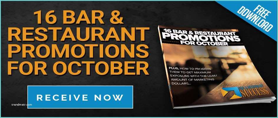 Promotion Ideas for Bars November Restaurant Promotions