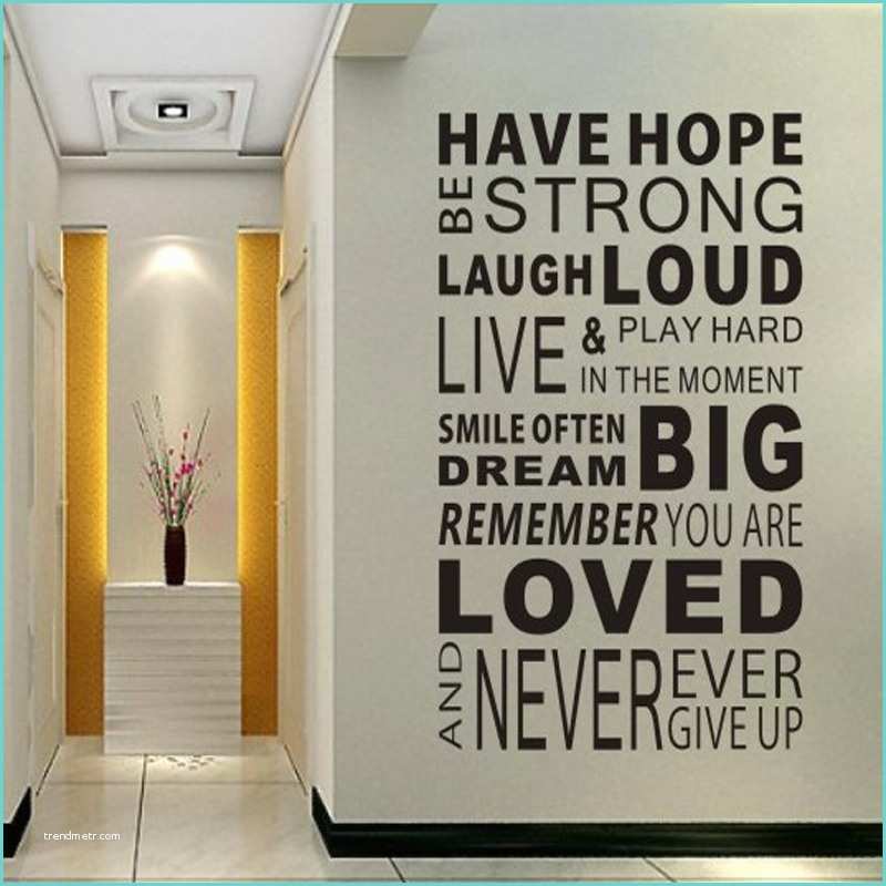 Quotes for Office Walls Free Shipping Have Hope Sticker Family Rules Home Decor
