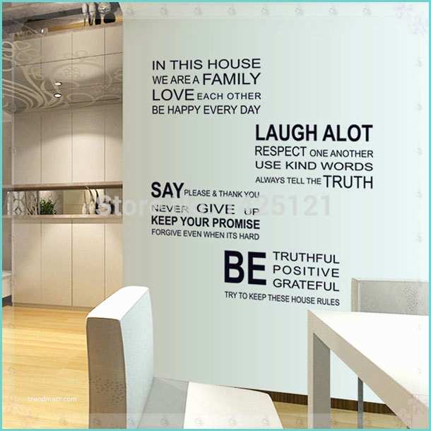 Quotes for Office Walls Romantic Letter Sticker Family Rules Home Decor Quotes