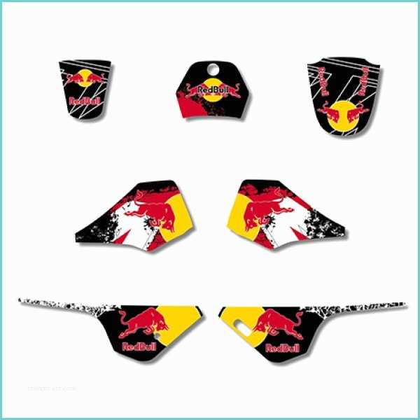Red Bull Decals for Dirt Bikes Red Bull Graphics Decals Kit for Yamaha Pw 80 Pit Bike