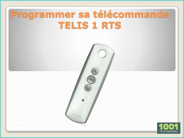 Reglage Volet Roulant somfy Telis 1 Rts Programmation somfy Telis 1 Rts