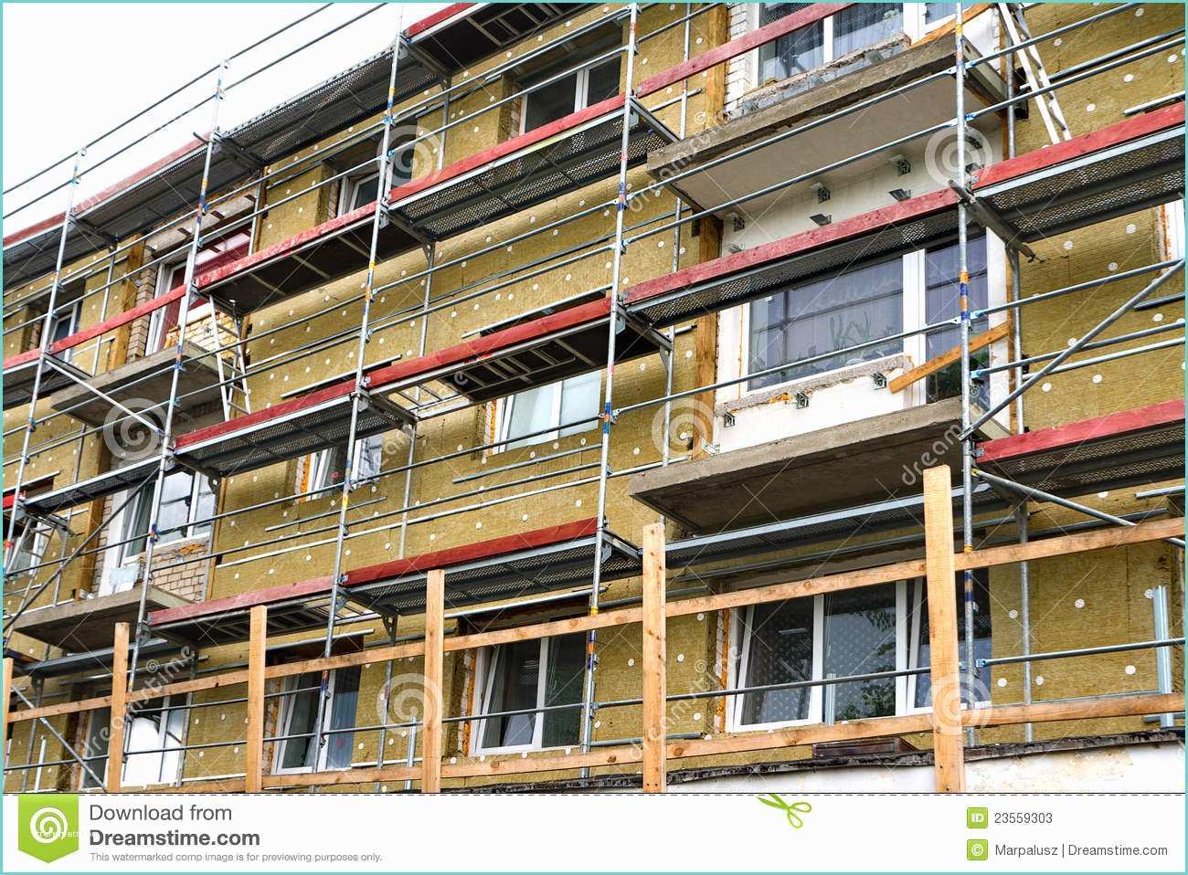 Renovation Faade Guebwiller Building Facade Renovation Stock Image Image Of