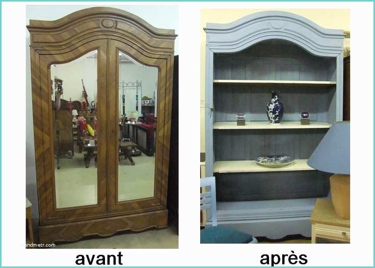 Repeindre Une Armoire Ancienne Armoire Relookee En Bibliotheque