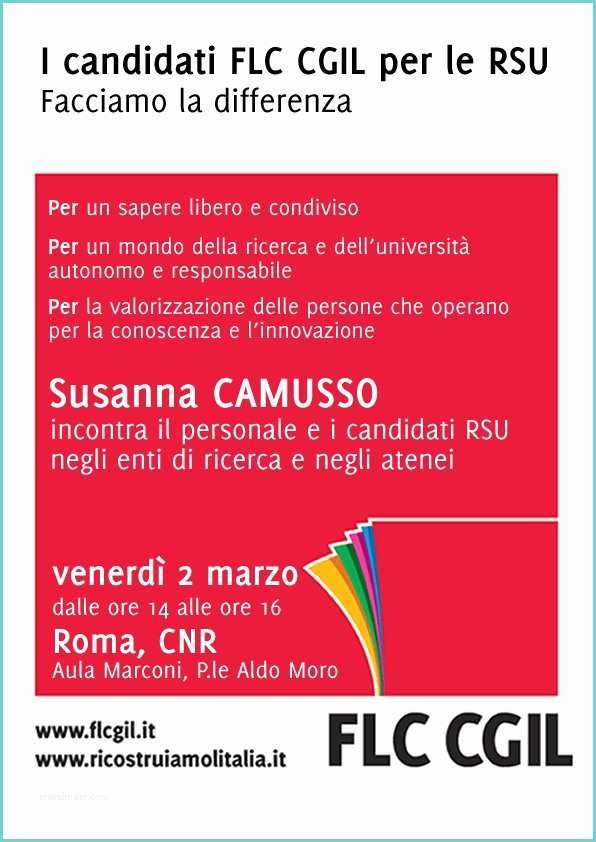 Roma Est Ricerca Personale Rappresentanza Sindacale Unitaria Domani La Camusso