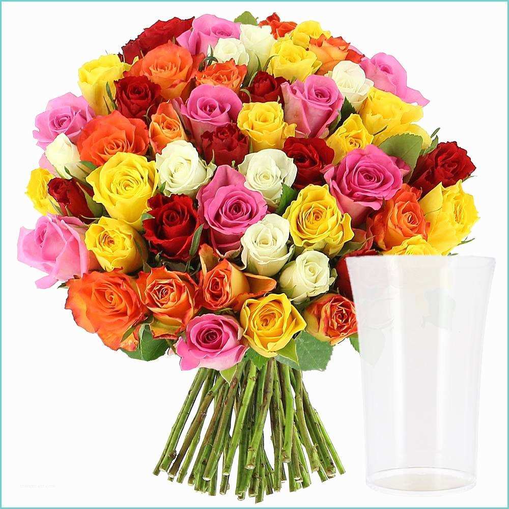 Rose Livraison A Domicile Livraison Roses Multicolores Vase Offert 30 Roses