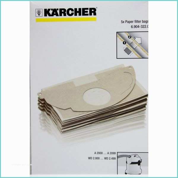 Sac aspirateur Karcher Wd2 Brico Depot Sacs 6 904 322 0 Karcher A2003 A2004 A2014 A2024