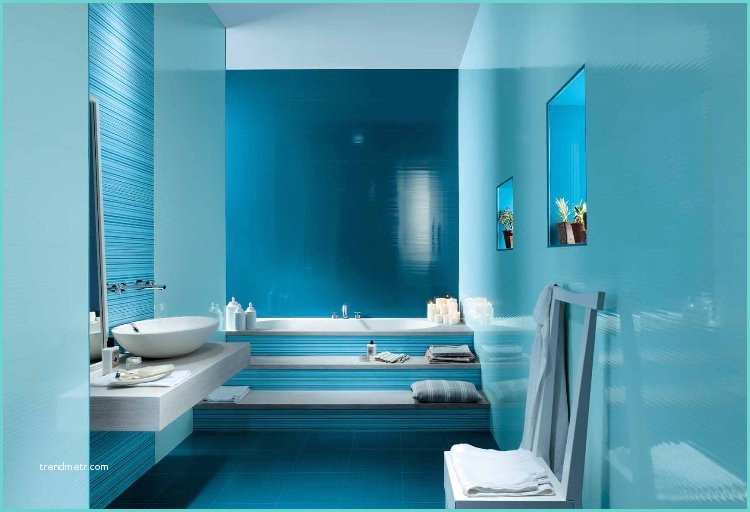 Salle De Bain Bleu Fonc Et Blanc Couleur Salle De Bains – Idées Sur Le Carrelage Et La Peinture