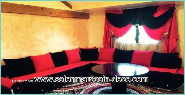 Salon Design Noir Et Rouge Salon Marocain Rouge Et Noir Salon Marocain Déco