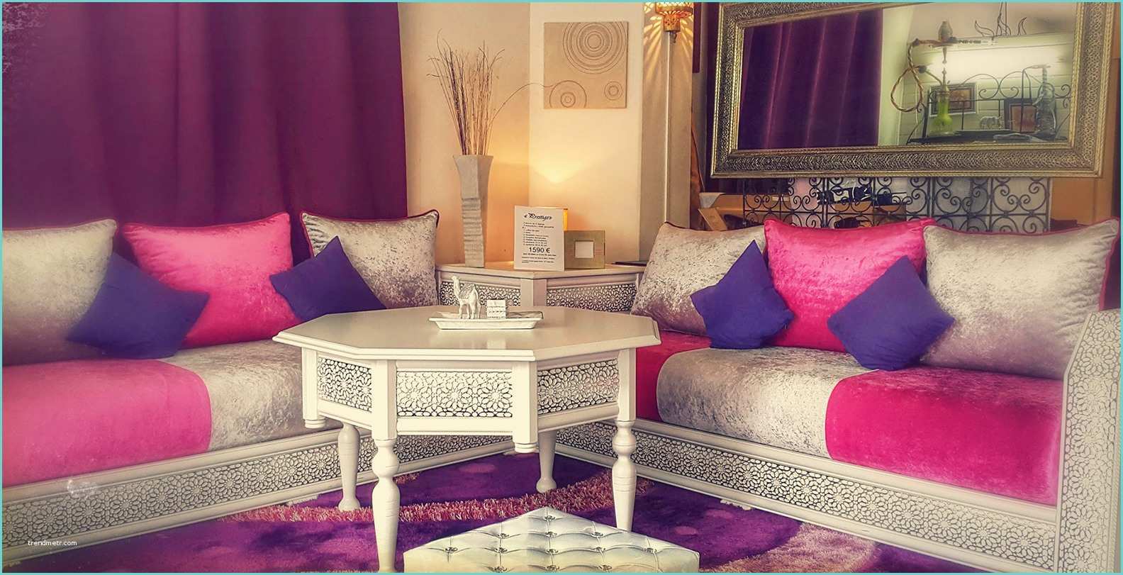 Salon Marocain Gris Blanc Chambre Fille Rose Et Gris Clair