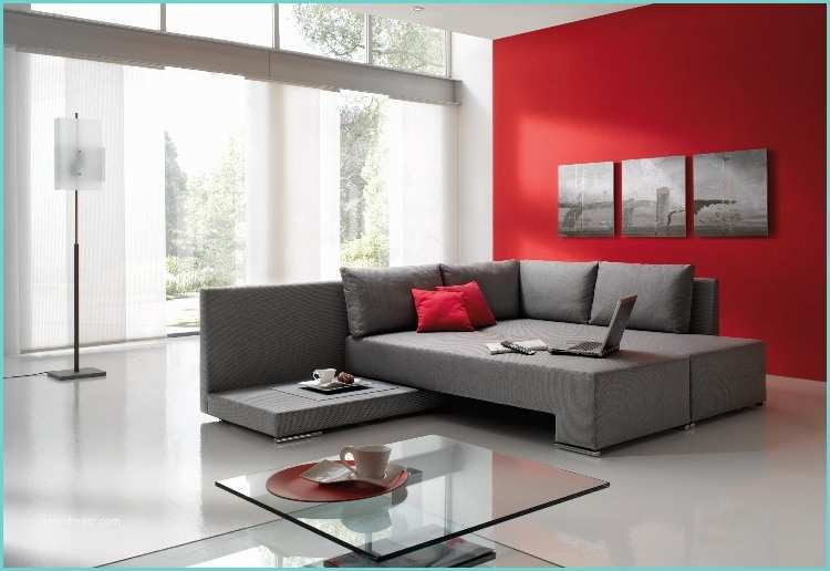 Salon Moderne Gris Et Rouge Déco Salon Gris Avec Canapé tout Confort 55 Idées Pour Vous