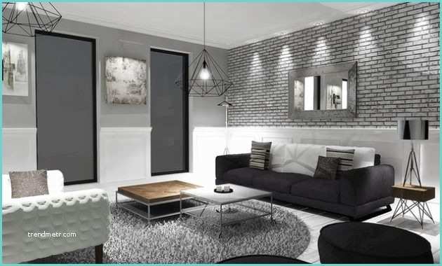 Salon Noir Blanc Et Gris Chambre Adulte Noir Et Blanc Stunning Chambre Moderne