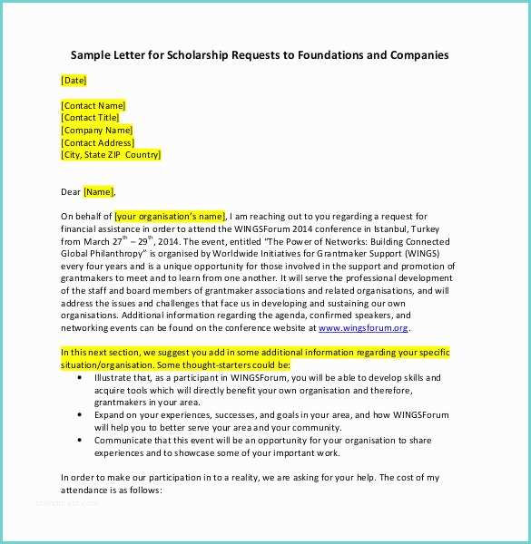 Sample Accommodation Request Letter 45 Sponsorship Letter Templates Pdf Doc