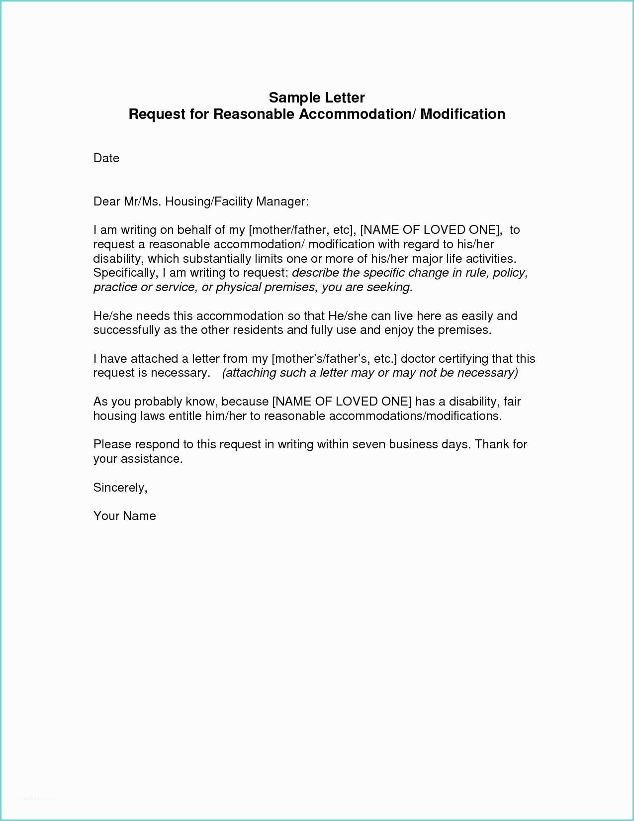 Sample Accommodation Request Letter Request Letter format for Ac Modation Best 13 Best