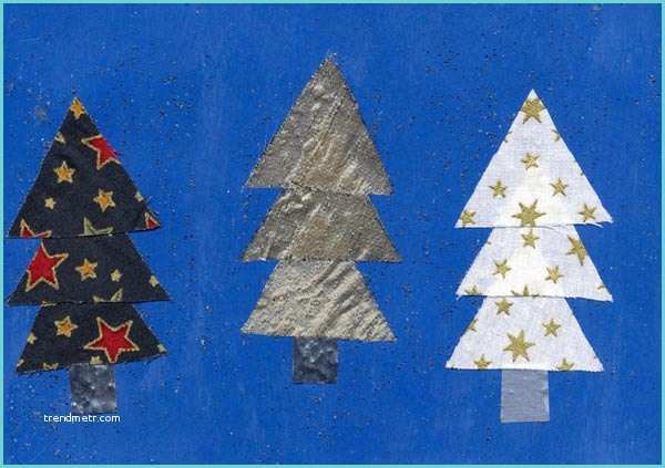 Sapin En Tissus De Noel Carte De Noël Avec Des Sapins En Tissu