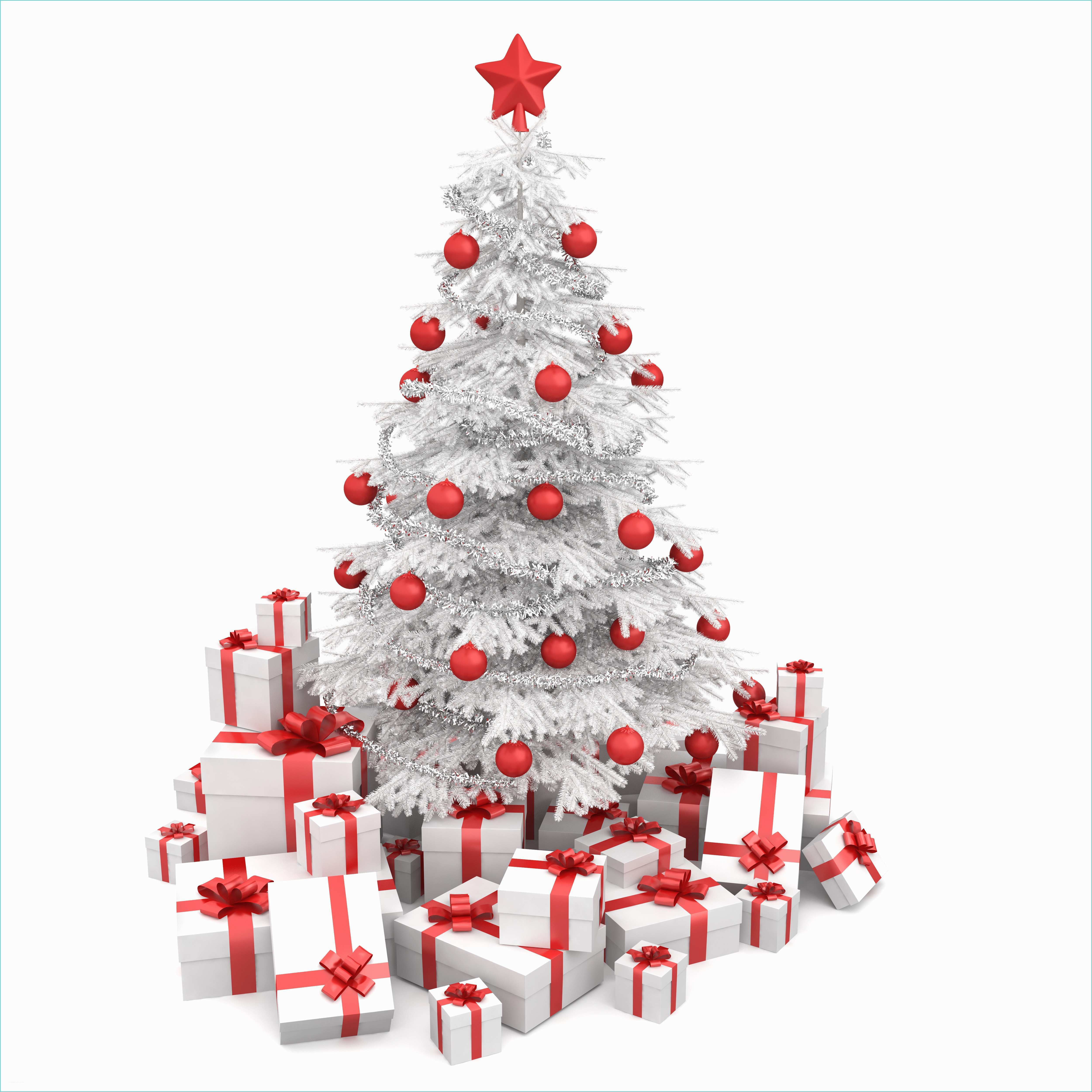 Sapin Rouge Et Blanc Sapin Et Cadeaux De Noël