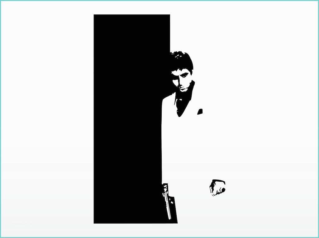 Scarface Black and White Poster Scarface Poster Vector Art & Graphics
