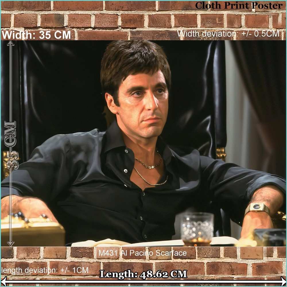 Scarface Poster Font Al Pacino Scarface Promosyon Tanıtım ürünlerini Al Al