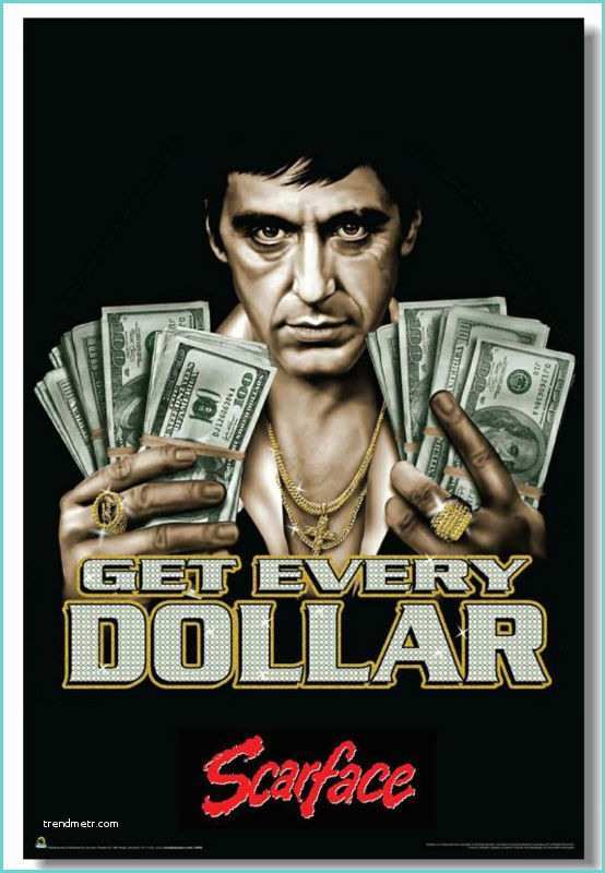 Scarface Poster Font Scarface Al Pacino Movie Silk Wall Poster 48x32 36x24