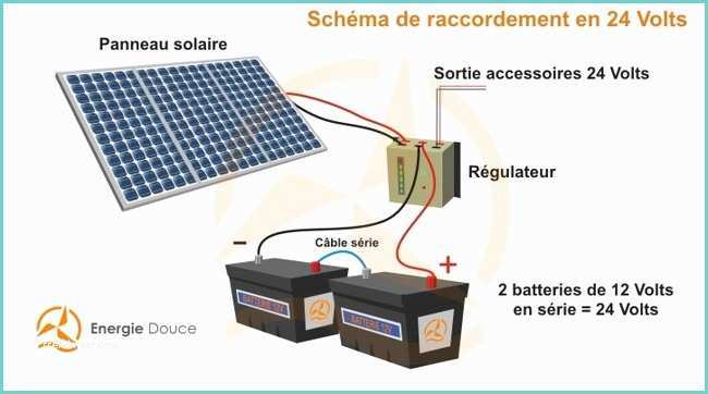 Schema De Branchement D Un Panneau solaire Avec 2 Batteries Panneau solaire Monocristallin 185 Watts 24 Volts Ultra