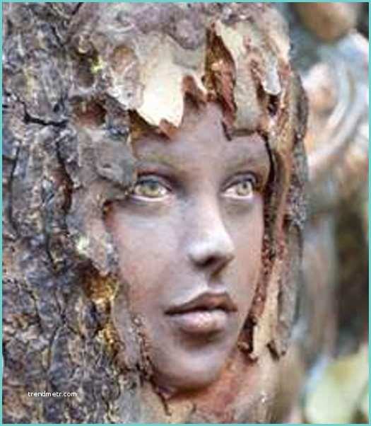 Sculpture Sur Bois Moderne Visage Sculpté Fantasy Pinterest