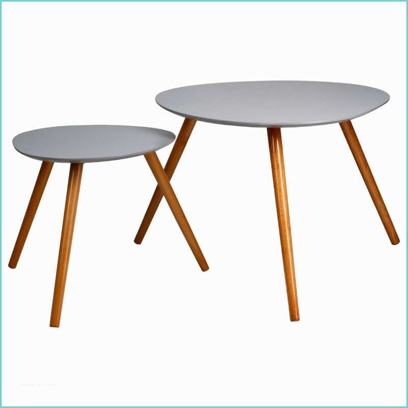 Set De Table Design Chilewich Set De 2 Tables D Appoint Design "mileo" Gris