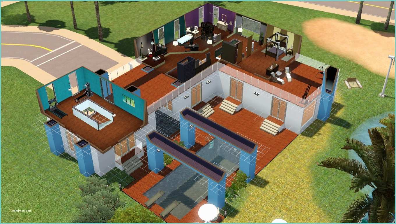 Sims 4 Construction Maison Moderne Maison De Sims White Sun Maison Moderne Sims 3