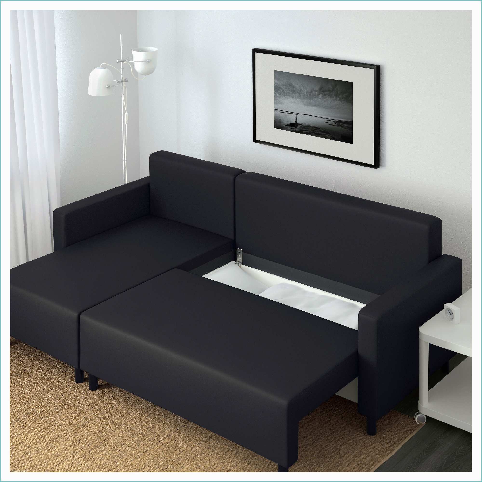 Sofa Beds In Ikea Lugnvik sofa Bed with Chaise Longue Granån Black Ikea