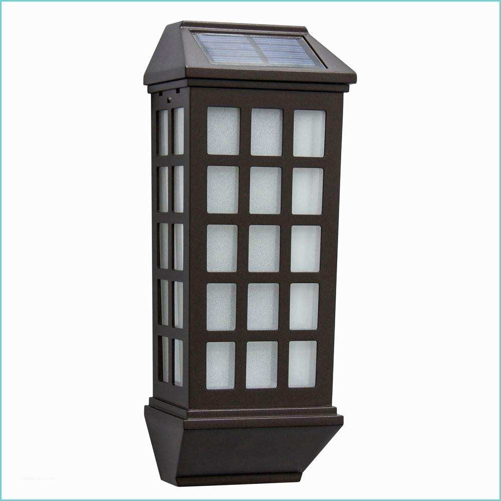 Solar Fence Lights Home Depot Hampton Bay Mission Style Bronze Outdoor Integrated Led