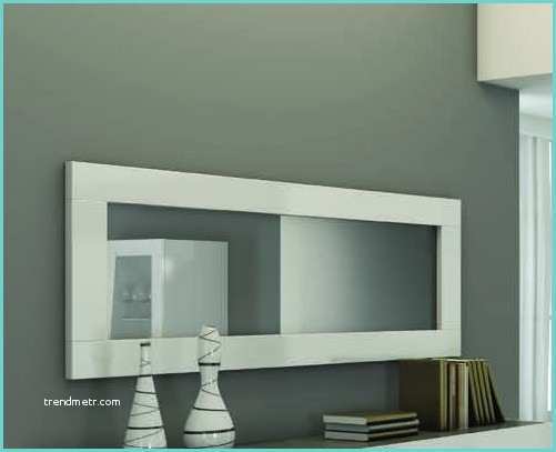 Specchi Da soggiorno Moderni Specchio Rettangolare Design Moderno Con Cornice Bianca