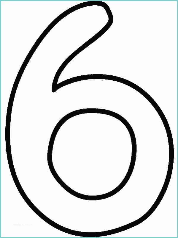 Stencil Numeri Da Stampare 6 Sayısı Rakamı Boyama Sayfaları