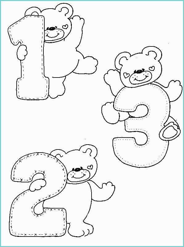 Stencil Numeri Da Stampare Desenhos De Números Ursinhos