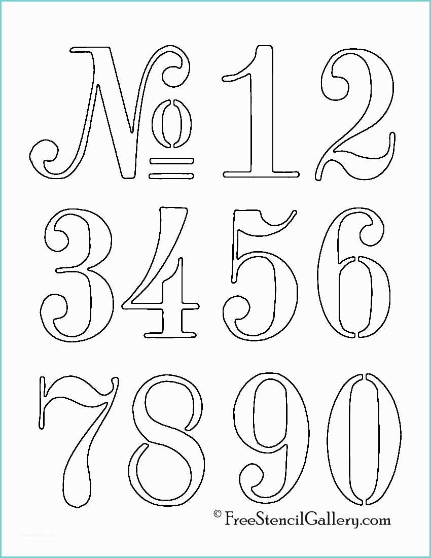 Stencil Numeri Da Stampare Numbers Stencil